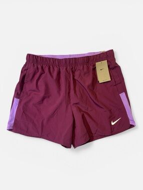 NEW Nike mens L Large purple solid challenger 5” athletic shorts NWT
